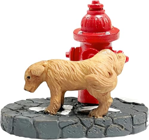 QIZHIQIAMY Welpen Weihnachtsdorf Häuser Deko Christmas Village Puppy...