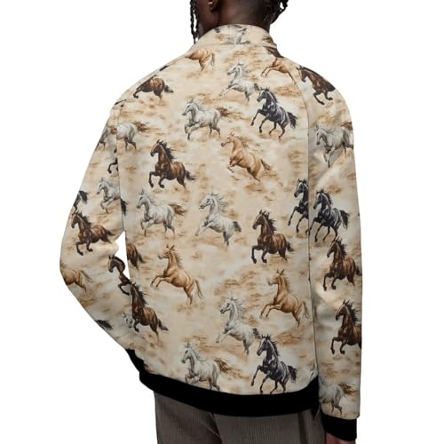 Image of Men's Lightweight Jackets Casual Full Zip Fleece Jacket Men Coats Fashion Long Sleeve Sweatshirt