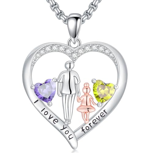 Zoeniya To My Daughter From Dad/Father,Daughter �a���΃y���_���g�l�b�N���X I Love You Forever Love Heart Jewelry �N���X�}�X �o�����^�C�� ��̓� �a�����M�t�g ���� ��