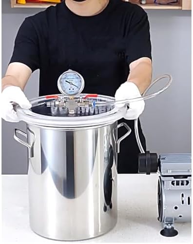 100L Stainless Steel Vacuum Degassing Chamber for Resin Casting, Silicone & Epoxy Degassing, Wood Stabilization - Liquid Defoaming Machine for Labs