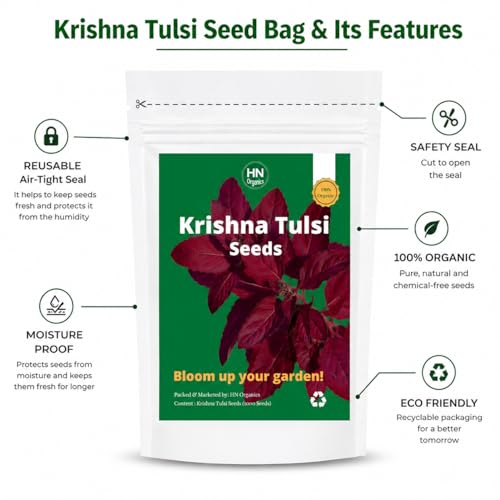 Image of Rama & Krishna Tulsi seeds Combo | Holy basil | Black Shyama | (Rama | Krishna Tulsi Combo)