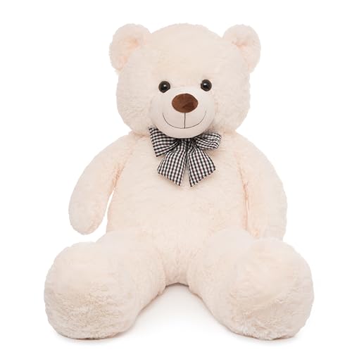 47 inch Big Giant Teddy Bear Stuffed Animals, White Cream