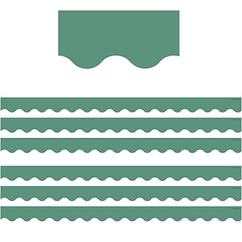 Bordure dentelée eucalyptus vert frise décoration tableau école