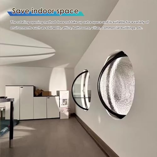 Ventana redonda giratoria para eliminación de humedad y vaho en paredes de cocinas 5