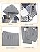 Fommy Baby Boy Clothes 9-12 Months Fashion Infant Boy Outfits Baby Gray Flannel Plaid Long Sleeve Hoodie Romper & Gray Pants Fall Winter 2 Pcs Clothes for Boy