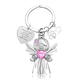 GROVBLE Schutzengel Schlüsselanhänger, Schlüsselanhänger freundin, Partner SchlüsselAnhänger engeL, SChlüsselanhänger Frauen, schutzengeL Anhänger, SchutzeNgel Geschenk, Glücksbringer Frauen