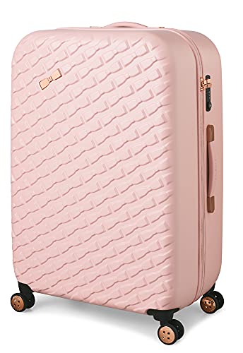 Ted Baker Women's Belle Fashion Lightweight Hardshell Spinner Luggage (Pink, Checked-Large 30-Inch) #TOP2