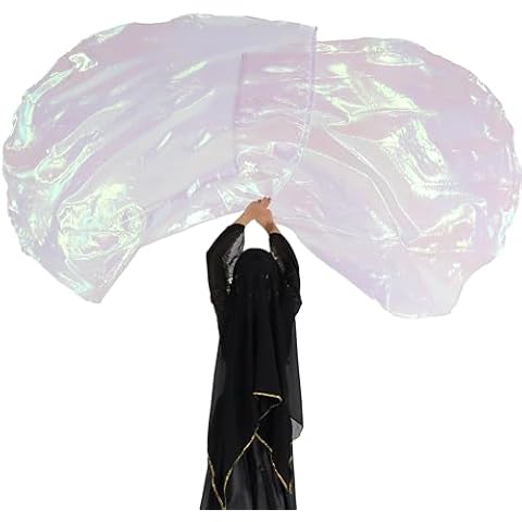 MUNAFIE Worship Flags for Church Set with 2 Flex Rods Praise Dance Flags for Worship Flexi-rods banderas de danza cristiana White Cover
