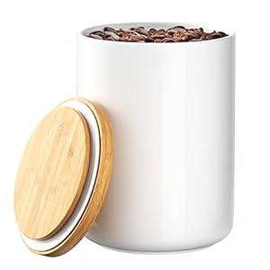 White Ceramic Food Storage Jar Canister