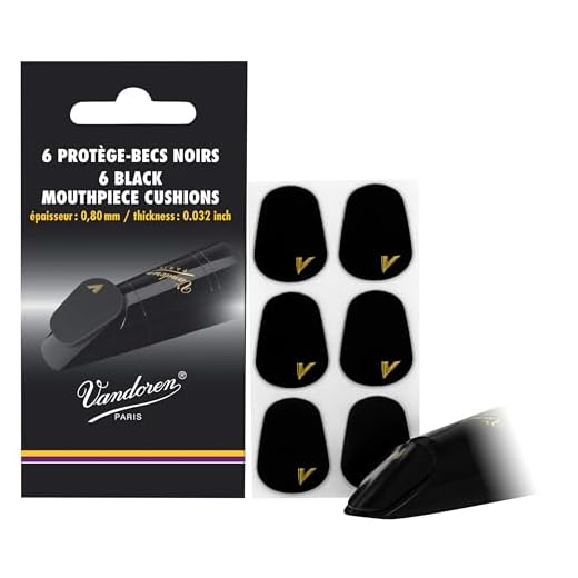 Vandoren VMCX6 - Pack de 6 protectores para boquillas, color negro