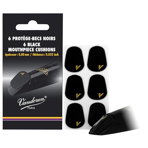 Vandoren - Bissgummis für Saxophon/Klarinette - 6er Pack - schwarz - 0,8 mm
