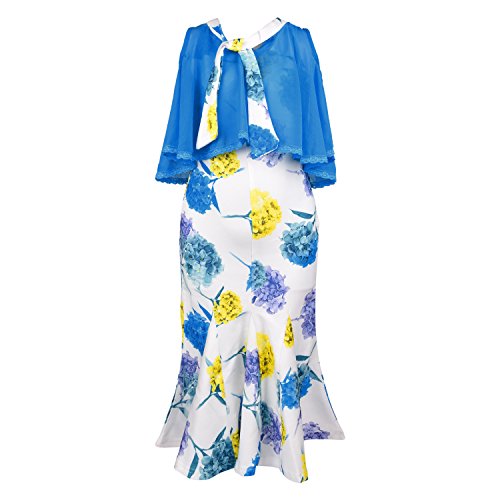Image of Wish Karo Girls Party Casual Wear Maxi Dress DN csl201blu