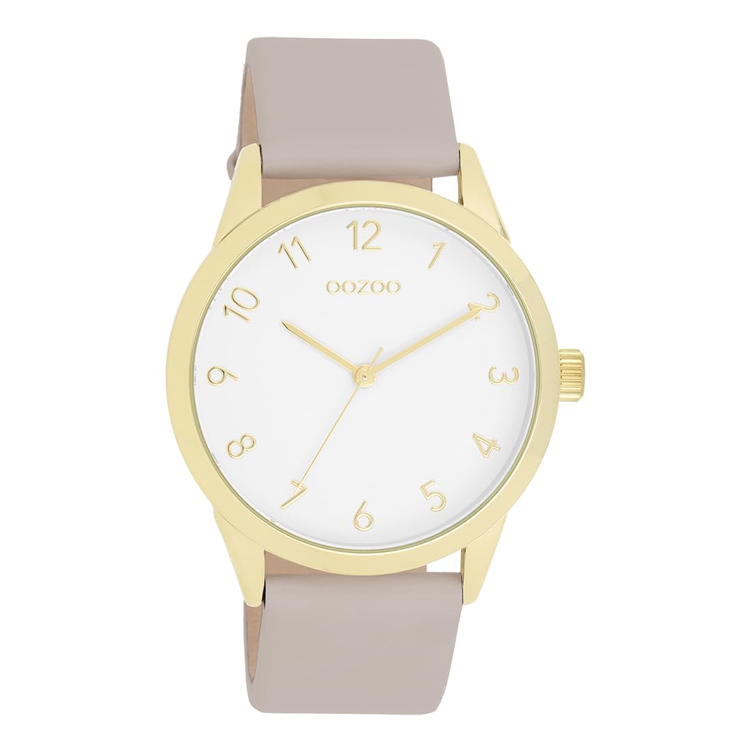Oozoo - Orologio da donna Timepieces | Orologio da polso da donna con cinturino in pelle | Orologio moderno per donne | Elegante orologio analogico da donna rotondo (cassa da 40 mm)