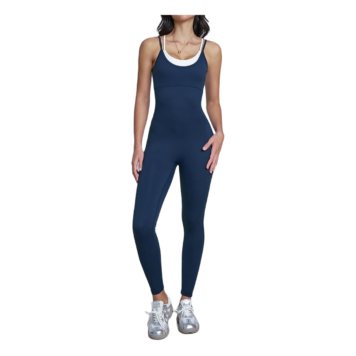 Ropa de yoga para mujer en azul M ideal para entrenar al aire libre con espalda descubierta