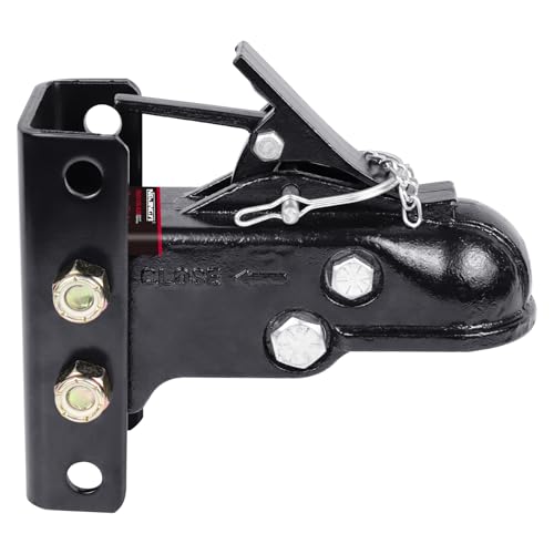 Mount Couplers May Cause Trailer to Uncouple - 2021-2022 Bwise Utility, Car Hauler, Dump, Tilt & Equipment Trailers 6 NBJINGYI 2-5/16' Heavy Duty Adjustable Trailer Coupler - 15,000 lb Capacity, 3-Position Channel Bracket, 3' Width, Black Powder Coated