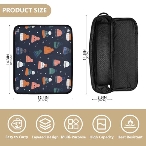 Bolsa organizadora de herramientas para cabello resistente al calor, portátil para planchas y rizadores miniatura 4