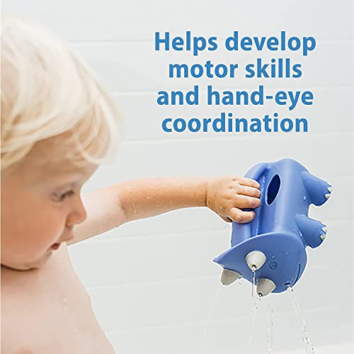 Image of Dr. Brown's CleanUp Dino-Pour Bath Rinse Cup, 0m+ with Sit & Splash Non-Slip Bath Stickers, 15 Count, Dino Design, and Pour & Roar Watering Can, 6m+, BPA Free, Certified Plastic Neutral