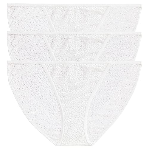Dkny Women's Modern Lace String Bikini Panty, Poplin White #TOP13