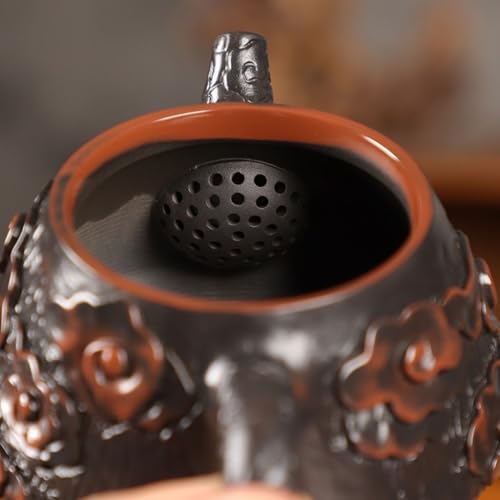 Tetera de cerámica púrpura pequeña capacidad 180ML miniatura 3