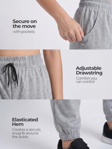 Image of Fflirtygo Cotton Solid Joggers /Track Pant /Solid Pajama /Leggings �100% Export Quality Soft Cotton Night Wear /Pocket Pyjama for Women Combo Pack of 2Pcs, Blue and Grey