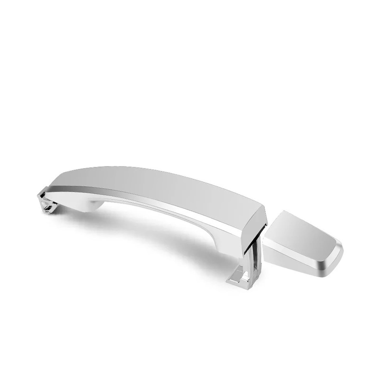 Pacsci Sliver No Keyhole Car Outer Door Handle For Chevrolet For Holden Captiva Sport Aveo For Saturn Vue 96468266 96468254 96468306 96468280 Chrome Black Exterior Door Handle(Sliver No Keyhole)
