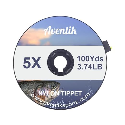 Aventik Fluorocarbon Tippet Nylon Tippet Clear Fly Fishing Leader Tippet Line with Tippet Holder Trout 3X 4X 5X 6X(5X-100yds)