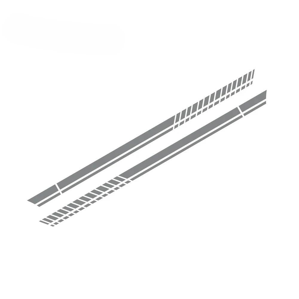 for Golf MK8 MK7 MK5 MK6 MK4 2PCS Car Door Stripe Stickers Vinyl Racing Style Decal(Gray)