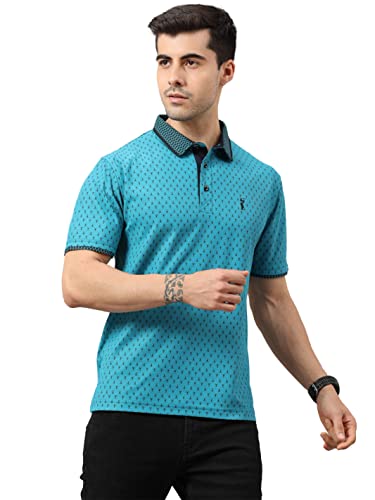 Image of STELLERS Men's Premium Printed Polo T-Shirt | Wrinkle Free | Quick Dry | Breathable | Stretchable | Regular Fit