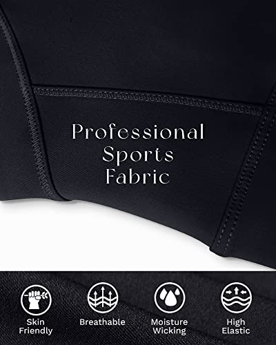 Ama Larsi High Neck Sports Bra for Women Longline Medium Impact Workout Crop Tank Tops Wirefree Padded Yoga Bra Gym4