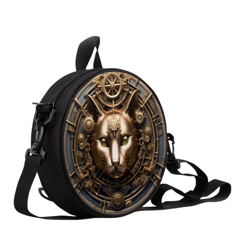 Image of Women Novelty Round Clock Shape Zippered Clock Purses for Women Tote Handbag Shoulder Bag, Gift for Mom Girlfriend