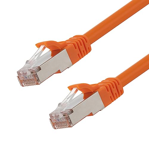 Navepoint Ethernet Patch Cable Cat6A, S/Ftp, 26Awg, 0.5 Ft, 5 Pack, Orange #TOP13