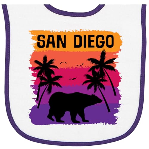 inktastic San Diego California Sunset Baby Terry Cloth Bib
