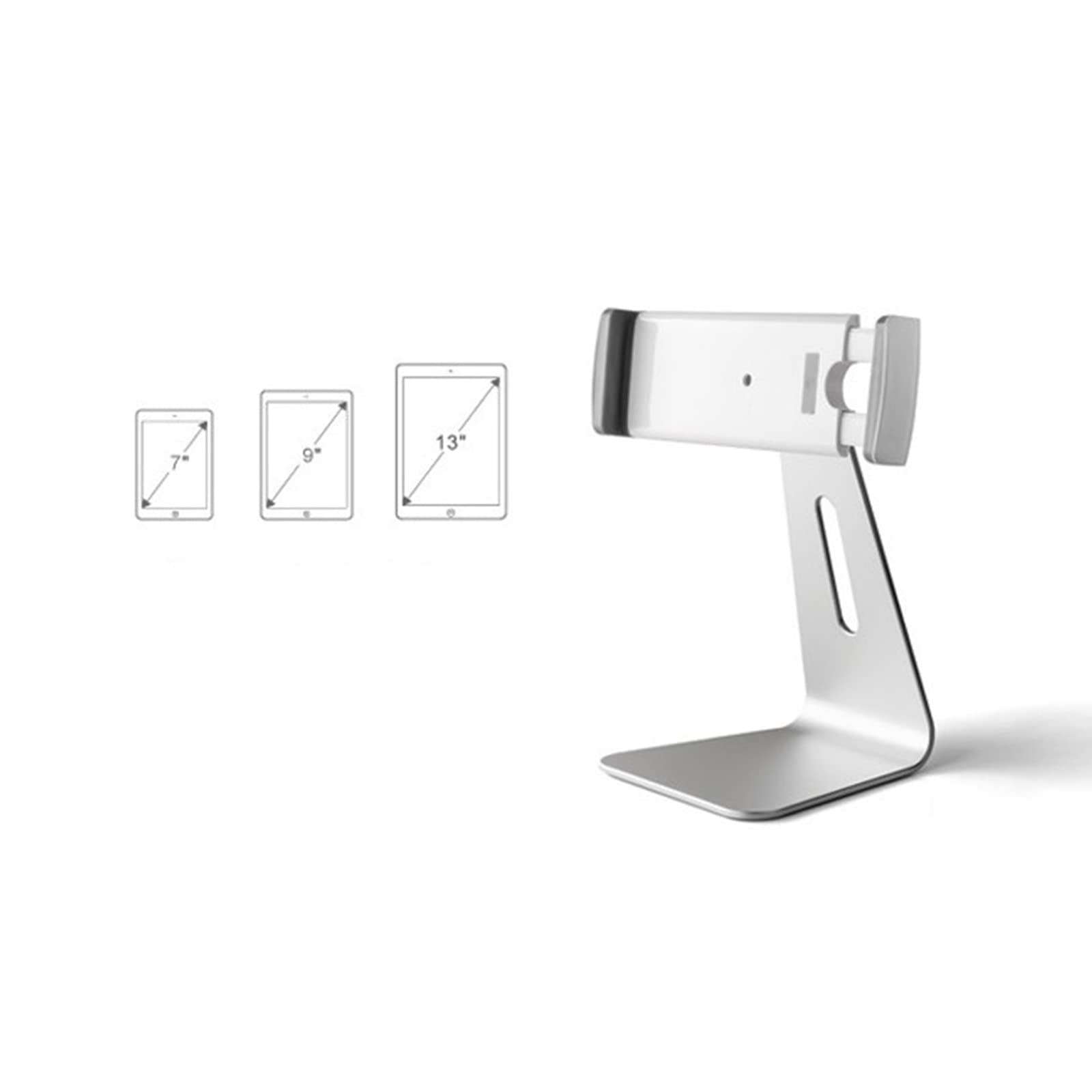 Soporte para Tableta con Clips para Tienda, Oficina, recepción, Base para tabletas de 7-13 Pulgadas