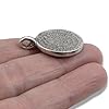 Phaistos Disc Pendant, 1Pc Ancient Greek Mystery Silver-Plated Charm, 25mm Double-Sided Undeciphered Script Minoan Crete 1700 BCE, Historical Archaeology Jewelry Necklace Making Supplies, Made in Greece #3