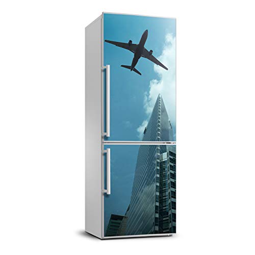 Pegatina para tapar imperfecciones de nevera 70x190 cm diseño avión autoadhesivo 2