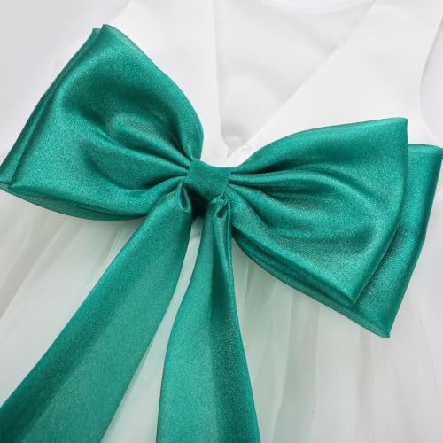 Image of JerrisApparel Flower Girls Dress Wedding Satin Dresses Princess Birthday Party Prom Ball Gown