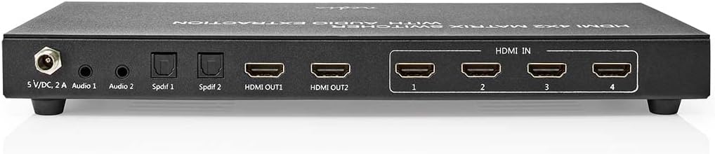 मागील view of the NEDIS VMAT3482AT HDMI Matrix Switcher