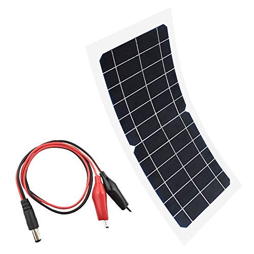 XINPUGUANG 10W Watt 6 V Cellule Monocristalline Semi-flexible Panneau Solaire Module DIY pour Randonnée Camping Extérieur DC Adaptateur Chargeur de Batterie Cover