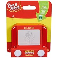 SPIN MASTER Etch A Sketch Pocket, 76% Recycled Plastic, Original Magic Screen, Sustainably-Minded Kids Travel Toy, Drawing Toys for Boys & Girls Ages 3+