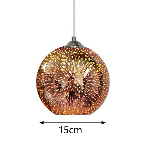 Moderne 3d Bunte Glaskugel Pendelleuchte - Neuheit Glas Lampe Led Feuerwerk Kugel Leuchtstern Bunter Kronleuchter E27… – Bild 3