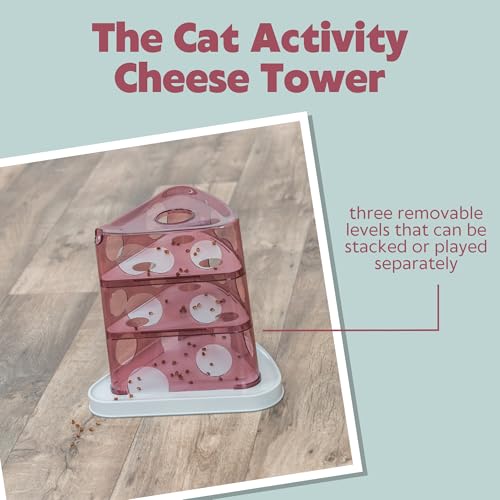 Miniatura 3 de Trixie Juguete Interactivo para Gatos de Torre de Queso, Juguetes de enriquecimiento para Gatos de Interior, Rompecabezas Interactivo y estimulación Mental