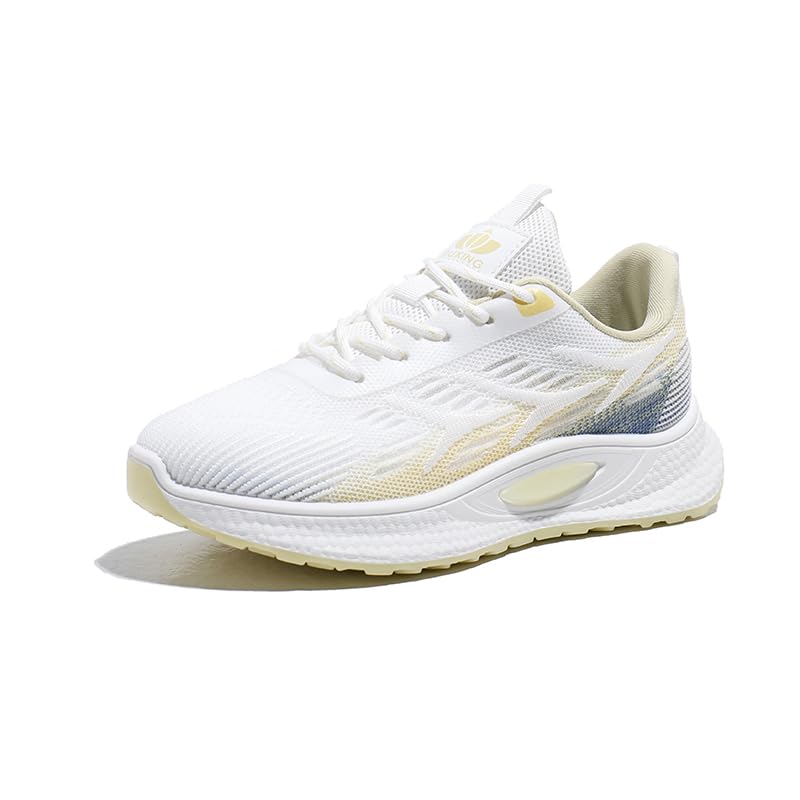 - Women's Mesh Breathable Thick-Soled Lightweight Sports Shoes with Non-Slip Lace-Up Shoes are Suitable for Playing Badminton, Walking, and Running