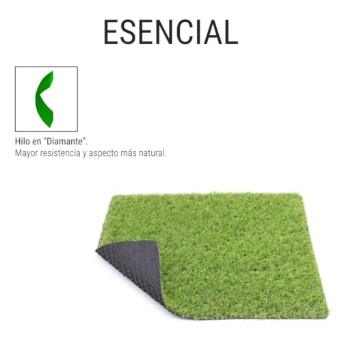 Miniatura 3 de Bonerva Césped Artificial Esencial 15mm Varias Medidas Rollo De Césped Artificial Económico Para Terrazas, Jardines Y Patios Fácil Instalación 2x10 Metros