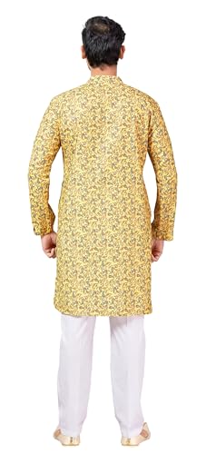 Image of Studio Shringaar Men's Cotton Relaxed Fit Straight Kurta