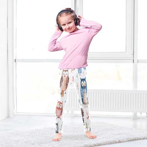 Toddler Girls Leggings Printed Yoga Pants Leggings Watercolor Owls for Kids4