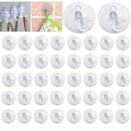 Voarge Ventosa with Hooks – Transparent Suction Cups for Home