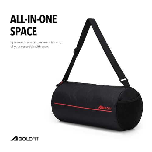 Image of Boldfit Gym Bags for Men Compact Sports Duffle for Women Unisex Duffle Bag for Carry & Travel Adjustable for Shoes Towel Duffel Sports Bag