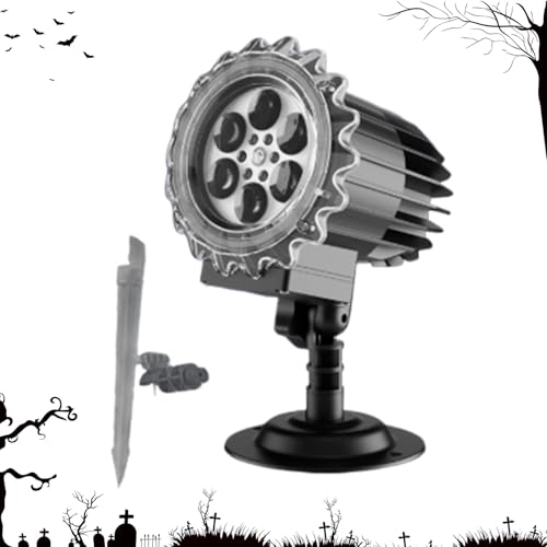 Proyector de luces de Halloween para exterior, proyector nocturno festivo impermeable – Decoración Macabra para patio, terraza, jardín, porche, eventos temáticos