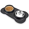 Asfrostdogfoodbowlsstainlesssteelpetbowlsdogwaterbowlswithnospillandnonskidfeederbowlswithdogbowlmatforsmallmediumlargesizedogscatspuppypetsdogdishesblack12oz  Urban Country Home Decor Asfrost dog food bowls stainless steel pet bowls dog water bowls with no spill and non skid feeder bowls with dog bowl mat for small medium large size dogs cats puppy pets dog dishes black 12oz  urban country home decor