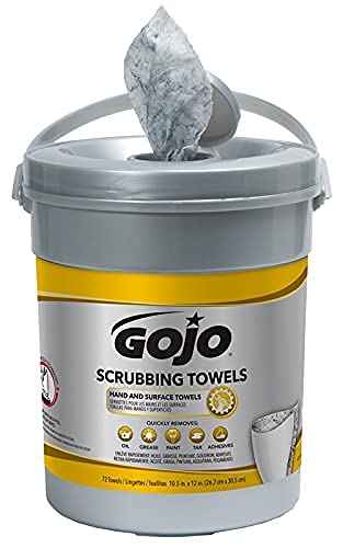 Gojo Dual Textured Scrubbing Wipes Canister 72 Wipes